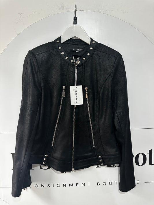 Extenzo Paris Leather Jacket, Size 10