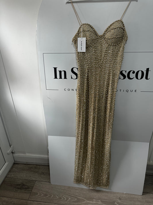 Gold Sequin Ballgown, Size 12