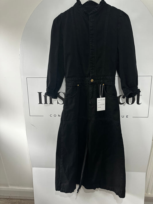 Black Denim Donna IDA Dress, Size S