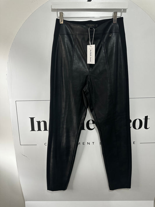 Black Ted baker Leather Trousers, Size 8/10