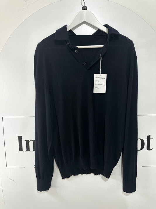 Navy Zegna 1/4 Jumper, Size L