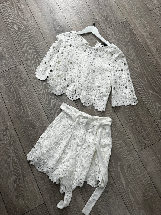 White Maje Short Set, Size S (Maje 1)