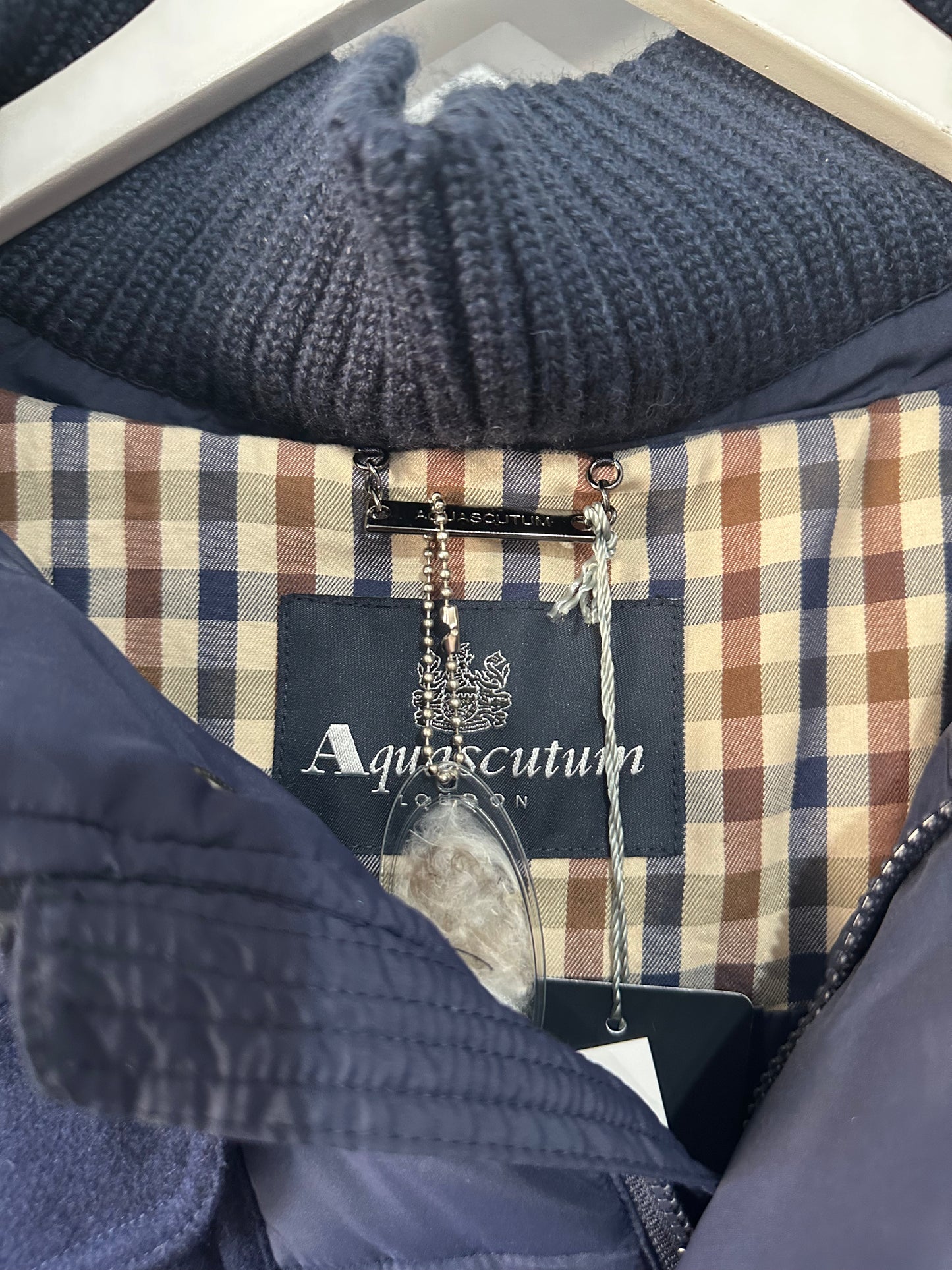 Navy Aquascutum Men’s Coat, Size L