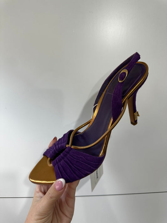 Purple Suede Christian Dior Heels, Size 37.5 - UK 4.5