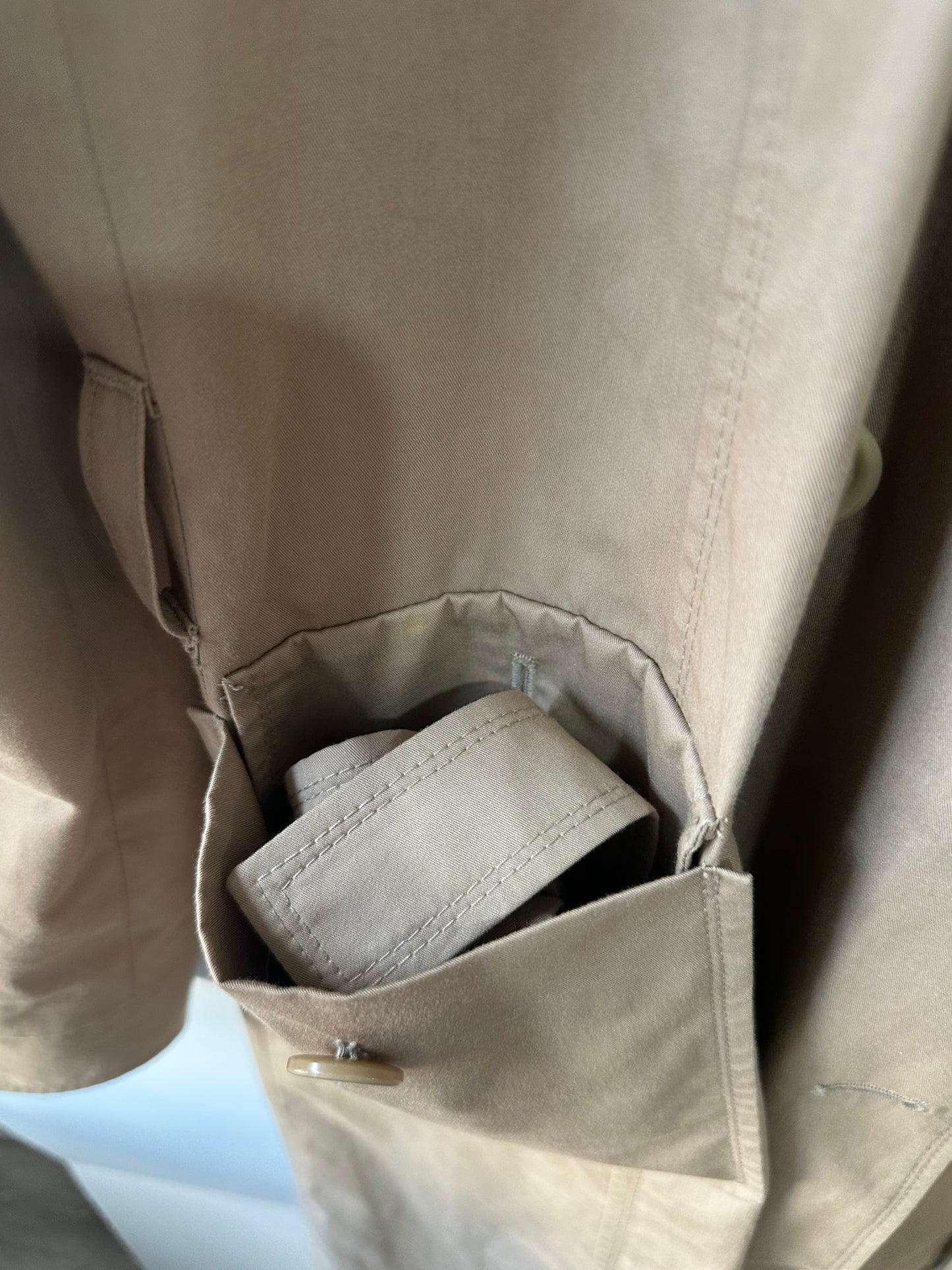 Beige Boss Hugo Boss Trench, Size 12