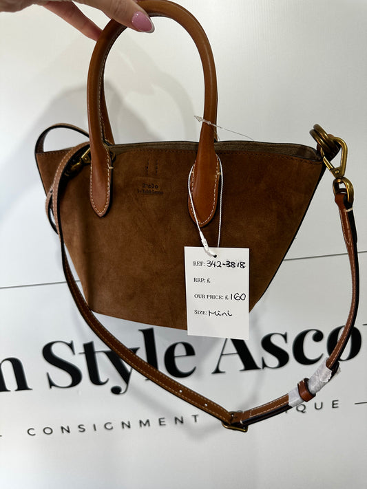 Suede Brown Polo Ralph Lauren Bag, Mini