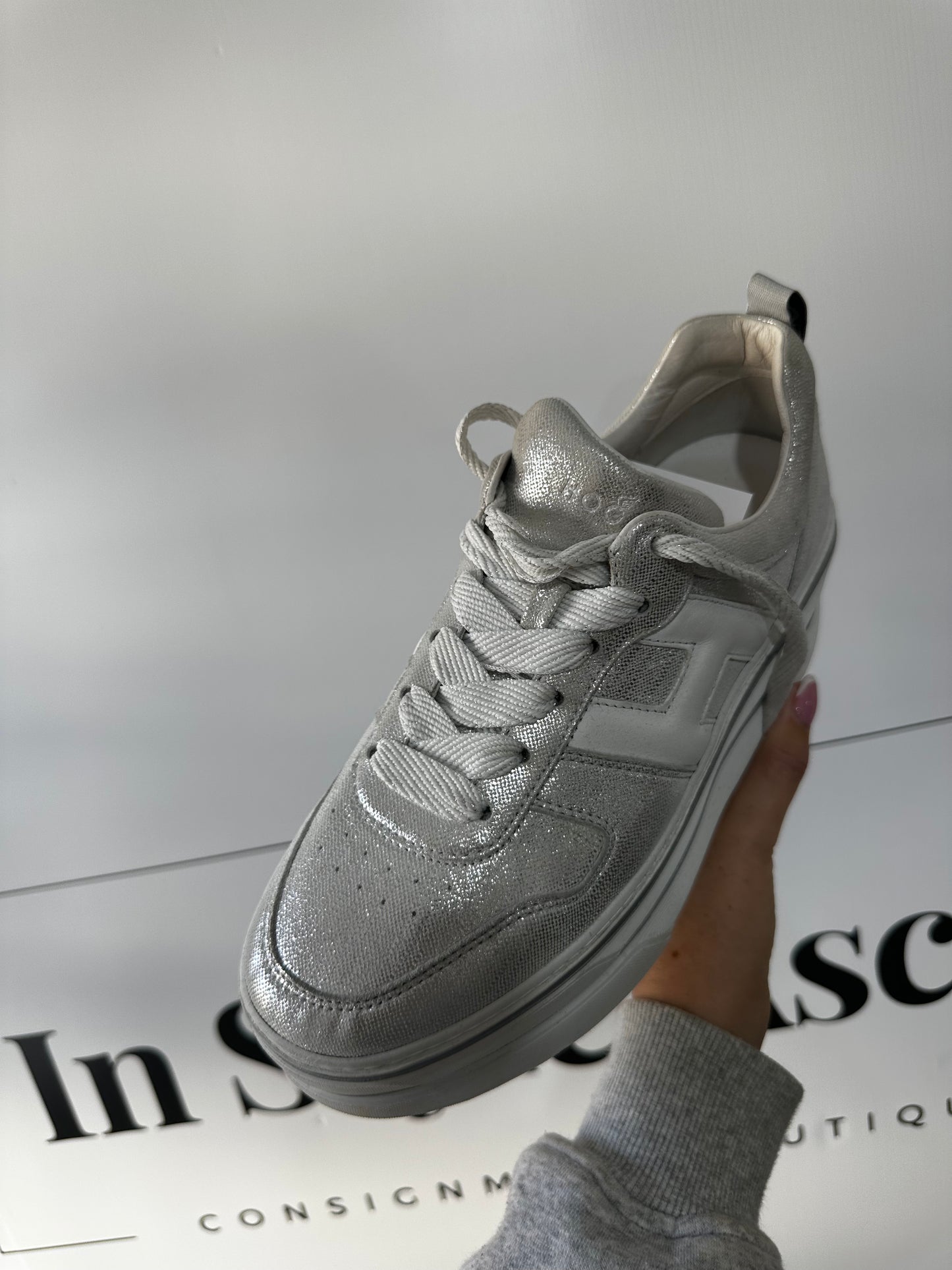 White Hogan Platform Trainers, 4