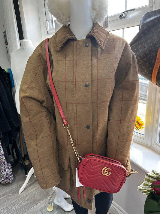 Brown Barbour Tweed Jacket, Size 16