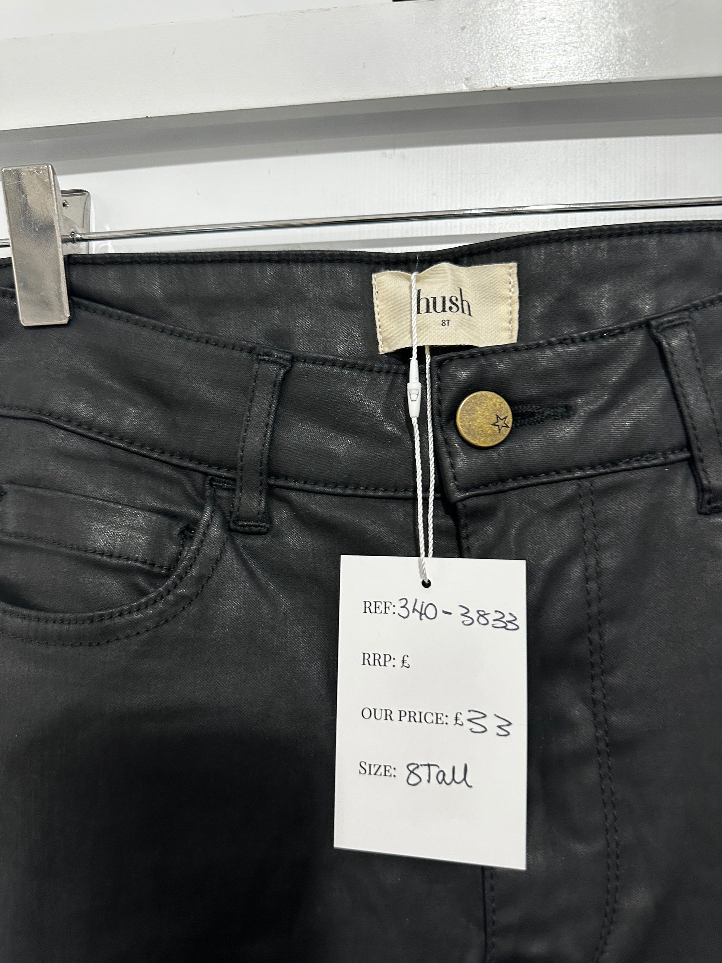 Size 8 Tall Hush Leather Style Trousers