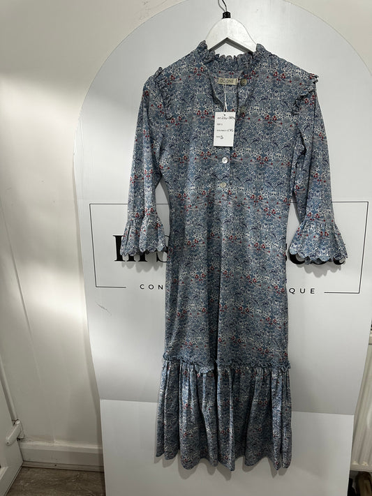 Blue Floral Doone Dress, Size S