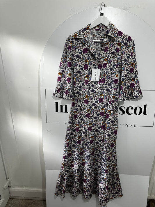 Purple Floral Doone Dress, Size S