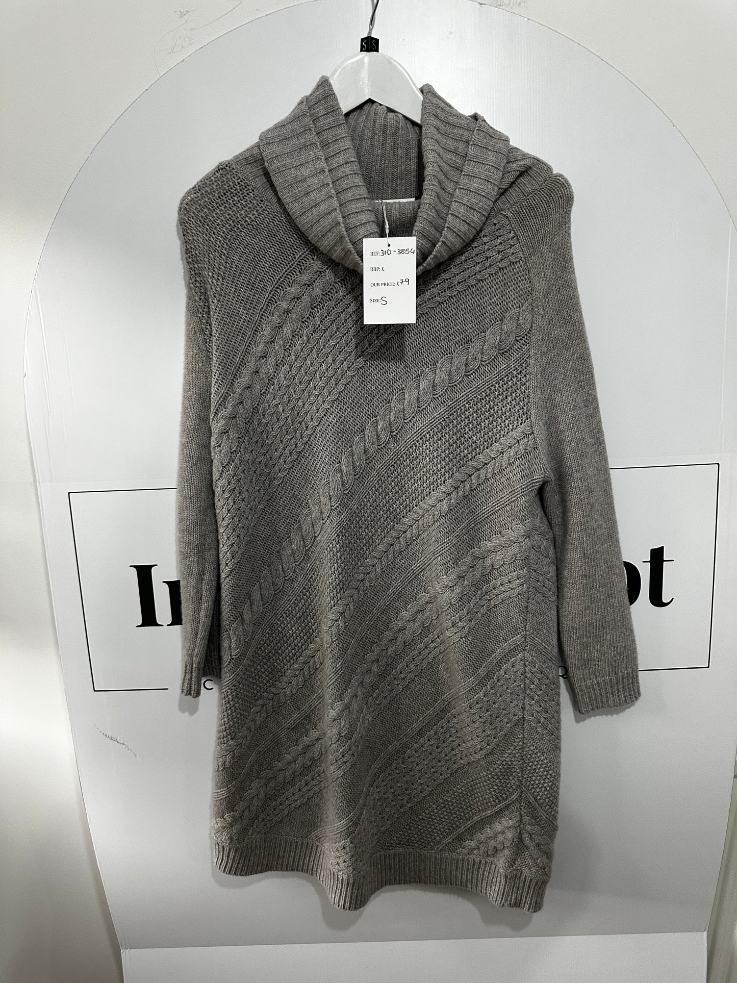 Grey Theory Jumper Dress, Small